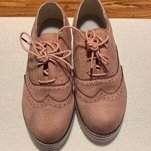 Women's Pink Oxford Shoes Size 7